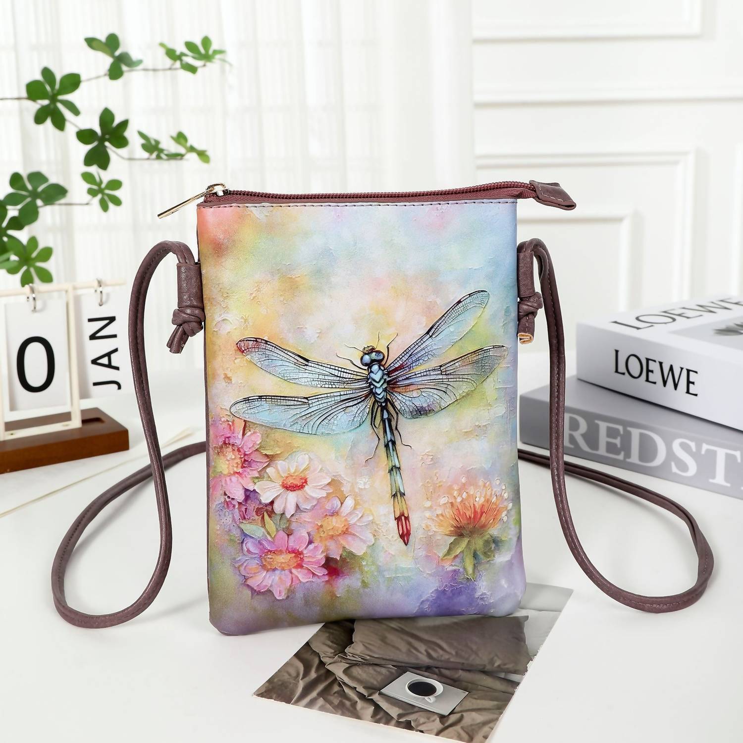 New Shine Mark Accessories Womens Mystic Harmony Crossbody Cell Phone Bag In Dr